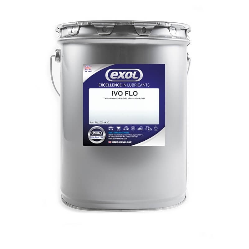 <p>Ivo-Flo is a semi-fluid grease made with high temperature calcium 12 hydroxy stearate soap in a top quality mineral oil. </p> <p>This grade is suitable for use in automatic systems where an especially soft grease is needed. </p> <p> The grade is dyed red for identification purposes and is also known as auto-chassis grease.    </p>